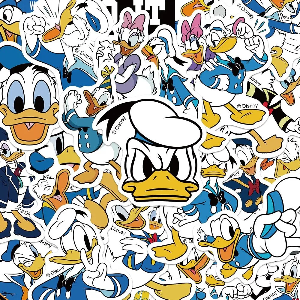 10/30/50 Stück niedliche Disney Cartoon Donald Duck Aufkleber, lustige Anime-Aufkleber, wasserfest, für Telefon, Notebook, Gepäck, Graffiti-Aufkleber, Spielzeug