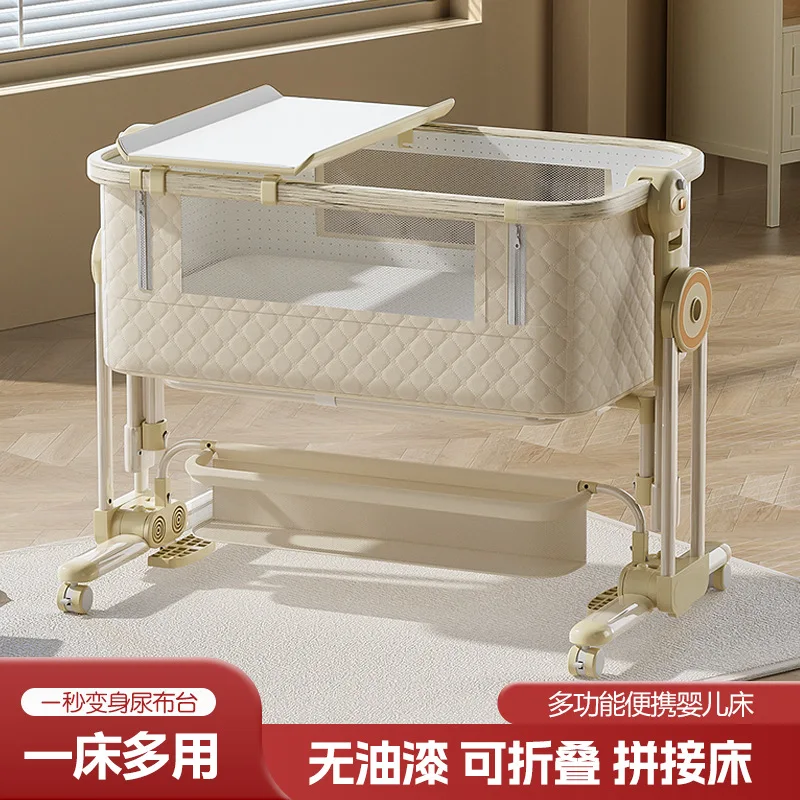 سرير أطفال من سبائك الألومنيوم قابل للطي وقابل للحمل وسرير BB متعدد الوظائف لحديثي الولادة وسرير كبير #1