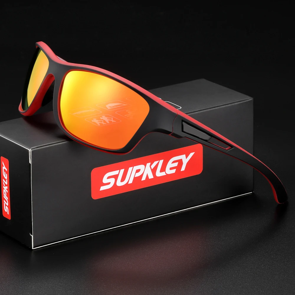 Supkley Outdoor Sport polarisierte Sonnenbrille für Männer Frauen UV-Schutzbrille zum Fahren Wandern Angeln Radfahren – Detail 2