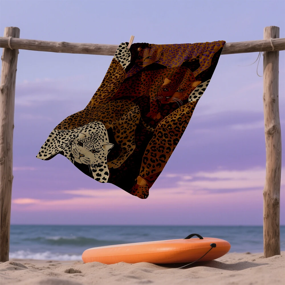 Bohemian Leopard Collage Compa - огляд і ціна Camp Towel Microfiber