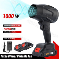1000W High Power Turbo Fan 500g Thrust Violent Fan Stepless Speed Turbofan Leaf Blower Handheld Leaf Blower Snow Removal Tool