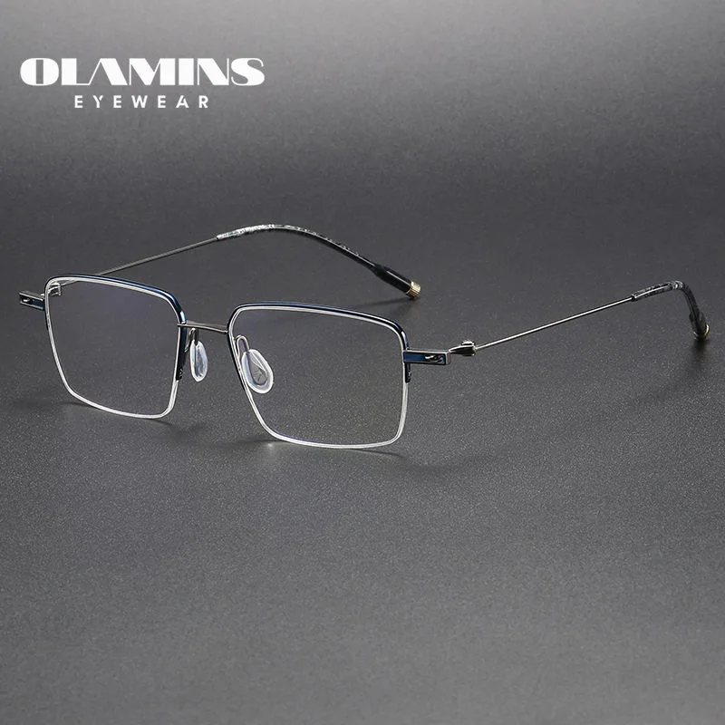 OLAMINS​ Classic Optical Frame Marco Optico Blue Light Blocking Glasses Eyewear Titanium Glasses Frame 202305