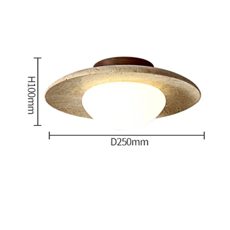일본 와비 사비 크림 천연석 베란다 발코니 조명, 현대적인 새로운 스타일, 신선한 디스크 모양, 홈 룸 장식 천장 램프