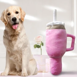 Water Cup Design Pet Grinding Teeth Squeaky Plush Toy, chewingToy For Dog Interactive Ssupply