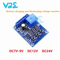 Battery Charge Discharge Voltage Monitor WX-001V DC 0V-99.9V With Relay Switch Output Automatically Cut-off Protect Battery