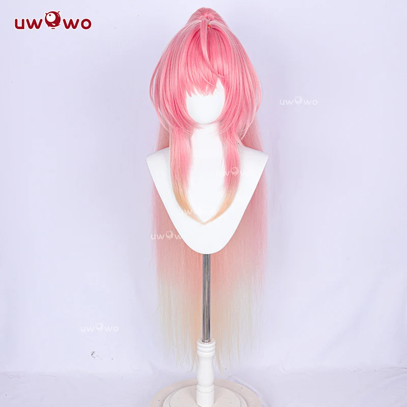 UWOWO Aemeath Wig Game Wuthering Waves WuWa Aemeath Cosplay Wig Long Hair Pink Hair Halloween Wig view 5