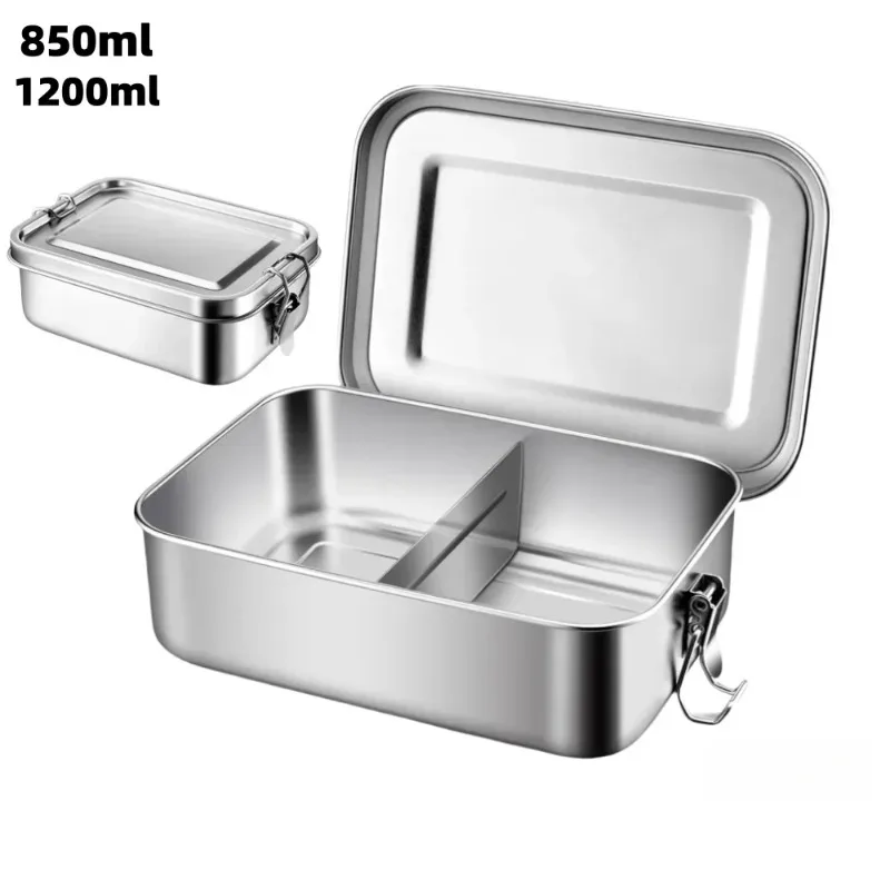 

Stainless Steel Lunch Box for Kids And Adults, Portable Leak-Proof Bento Box, Travel Food Meal Prep Container Dishwasher Safe
