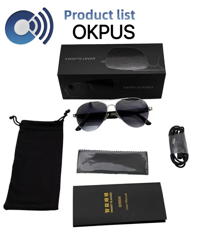 

OKPUS DX61002 IP68 Waterproof Smart Audio Glasses Call Music Earphones AI Voice Assistant UV400 Polarized Blue Light Sunglasses