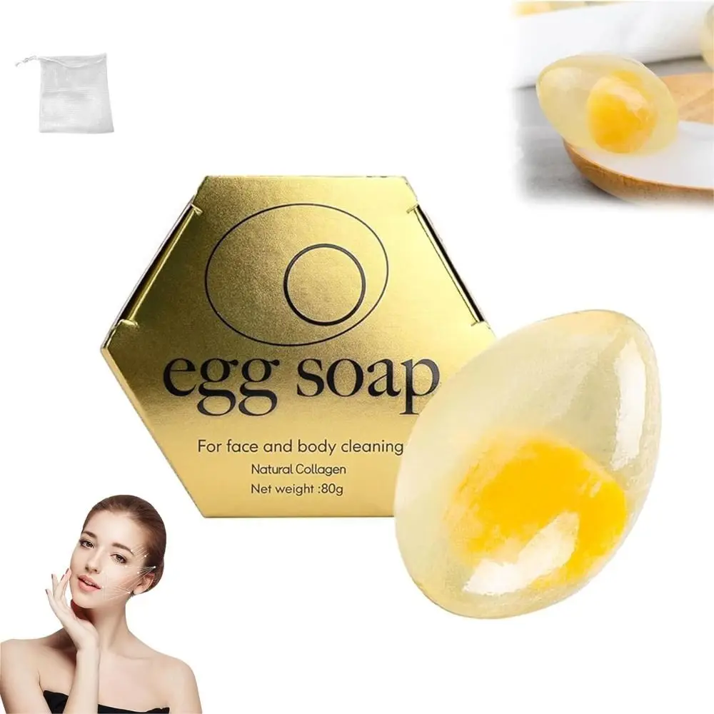 صابون أبيض على شكل بيضة جديدة مع شبكة نفطة، صابون الوجه الأبيض، مكونات طبيعية معطرة، صابون حمام للوجه #4