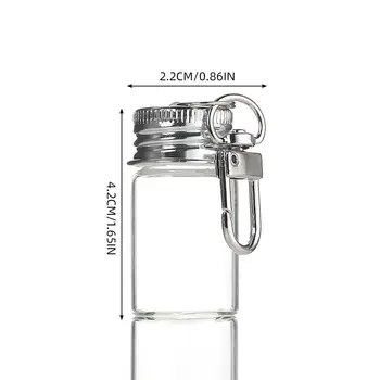 1ks Mini přívěsek na klíče s lahví přání pro DIY tvoření, promoce, svatební laskavosti, párty, průhledné skleněné úložné dózy, dárky, domácí dekorace 10 nejlepší prodej Klíčenka s kořením - №2