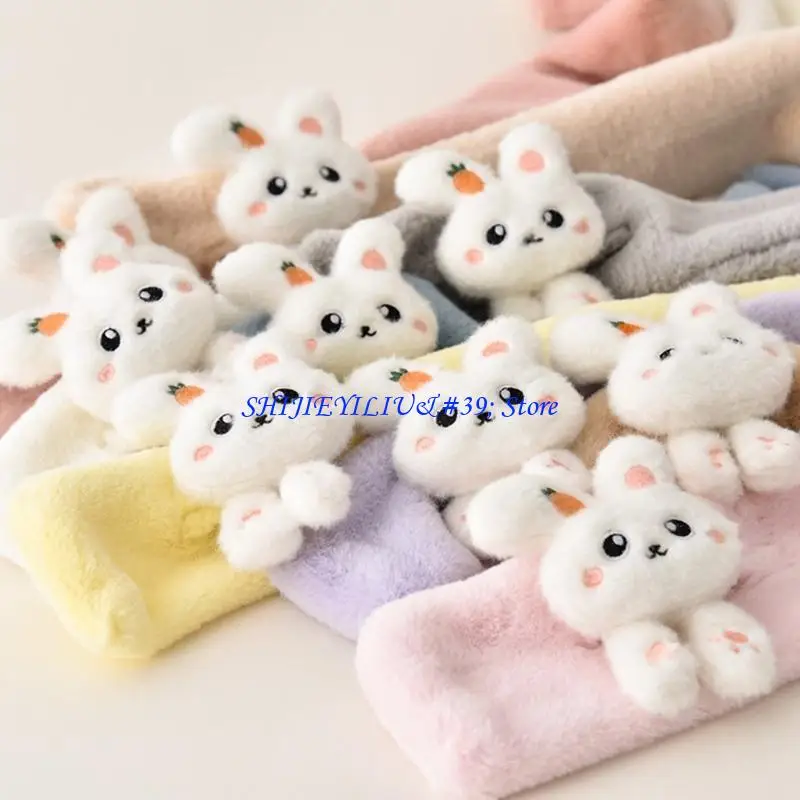 E21F Windproof Toddler Furry Plush Neckerchief Warm Scarf Plush Scarfs