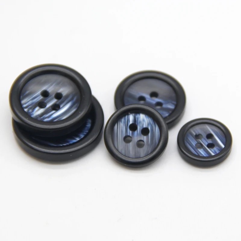 4 Holes Black Colorful Resin Men Coat Decorative Buttons For Clothing Suit Sweater Decorative High Quality Accessories Wholesale