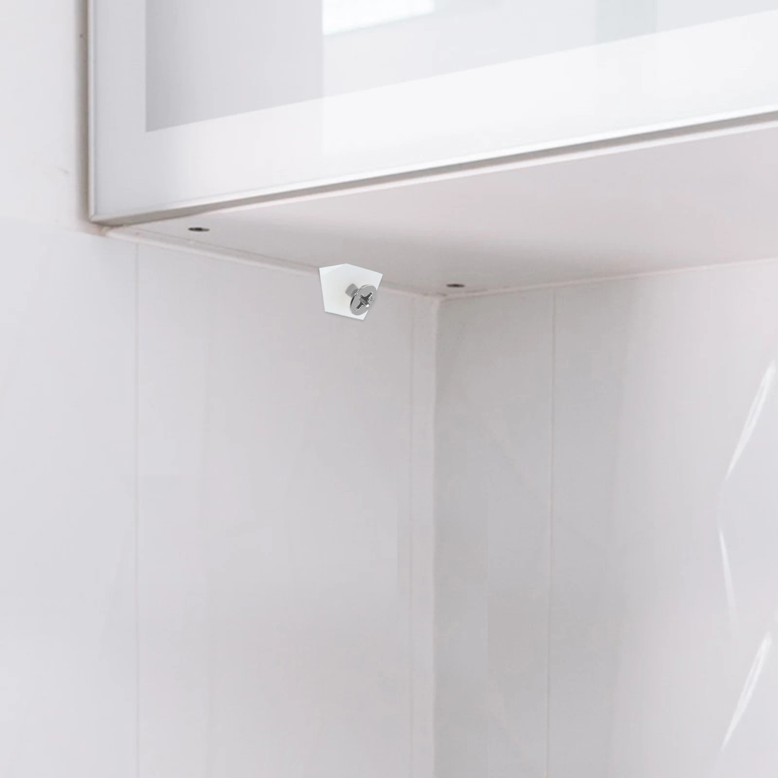 

50Pcs Drawer Repair Wedges ABS Plastic Support Sagging Drawer Bottom Brackets Replacement Hardware Screws Included