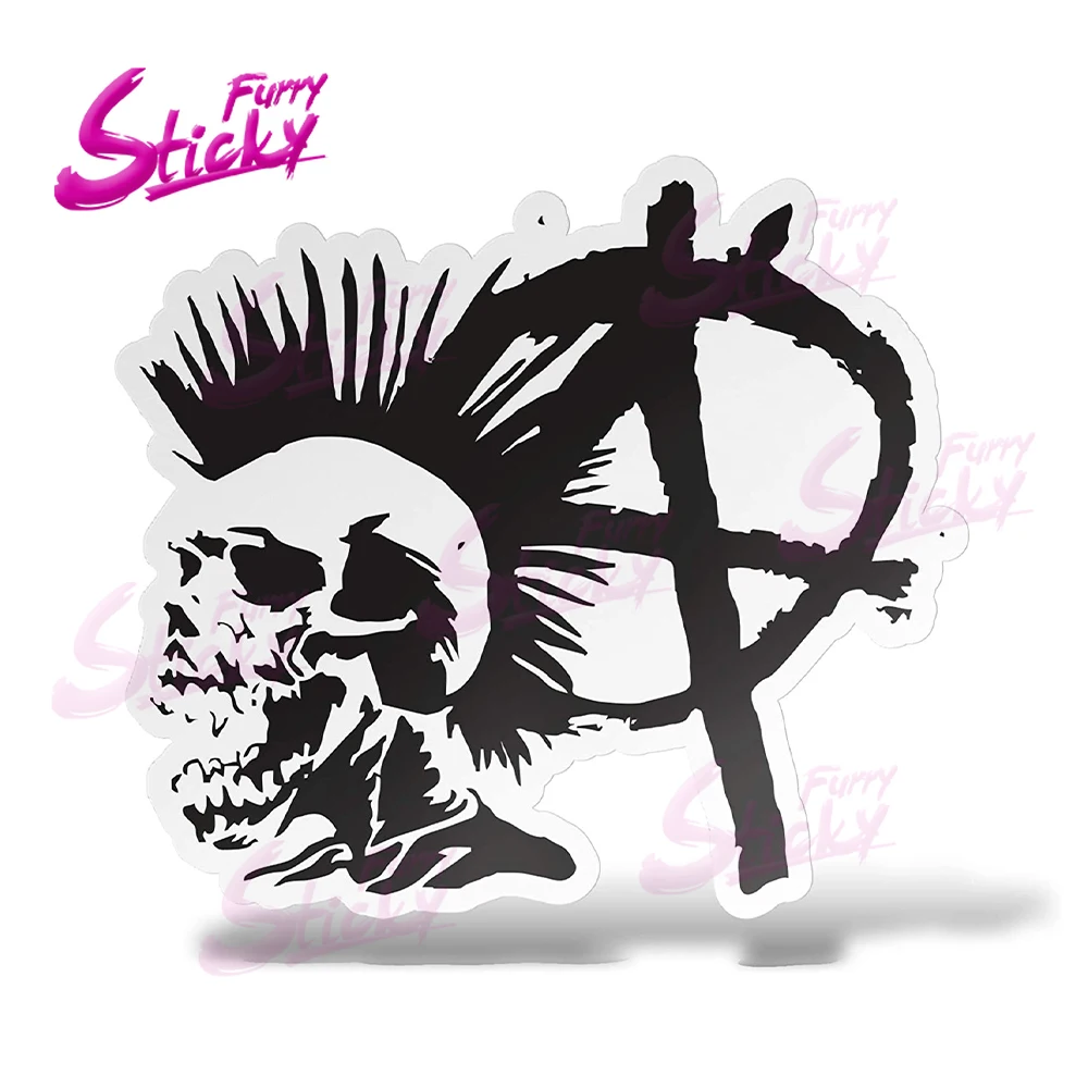 Furry Sticky Car Sticker for Punk Is Not Dead Badge Car Decal for Helmet Trunk Laptop Motorcycle Car Accessories - Image 3