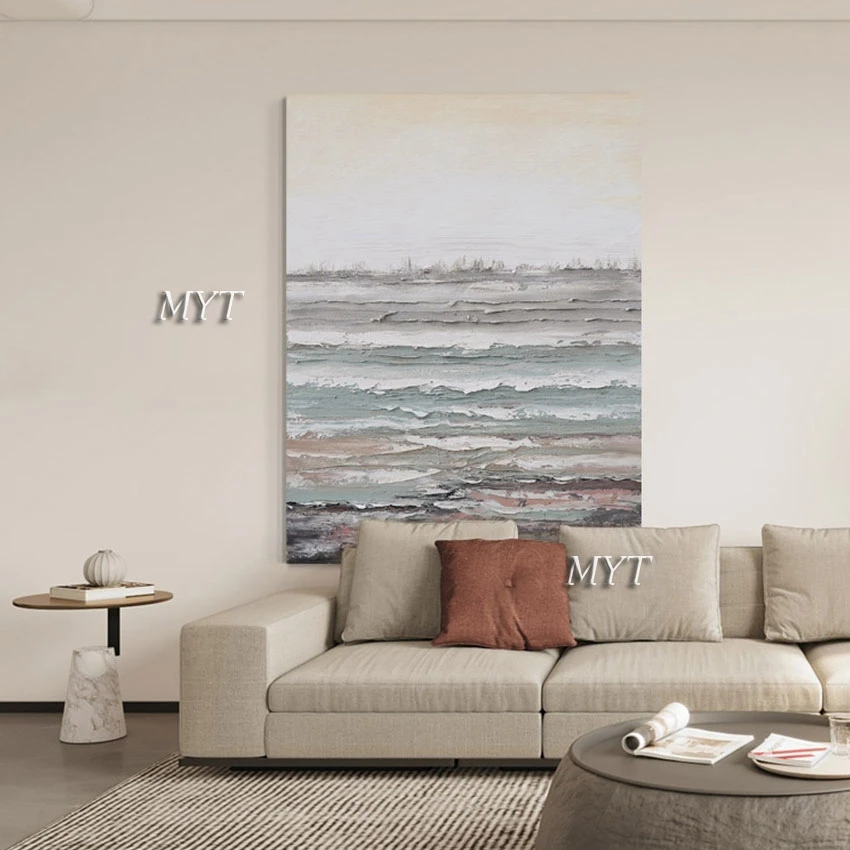 صورة جدارية بتصميم مزخرف من الأكريليك، لوحة زيتية تجريدية على القماش، ديكور منزل حديث كبير، غير مؤطرة، حرف فنية