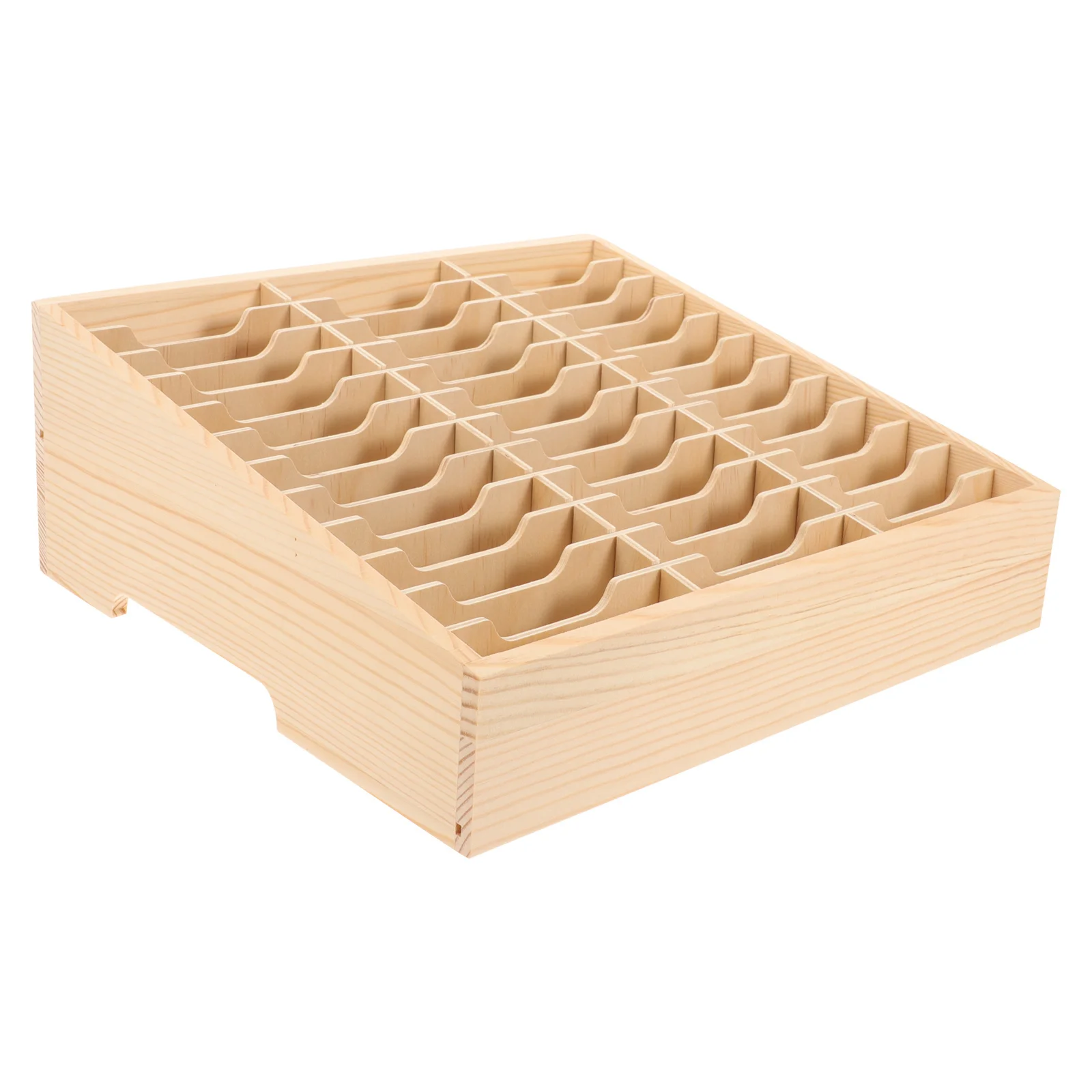 

Wooden Multi-Grid Phone Storage Box Desktop Organizer For Home Office Cell Phone Holder Stationery Container Multi-Grid Display
