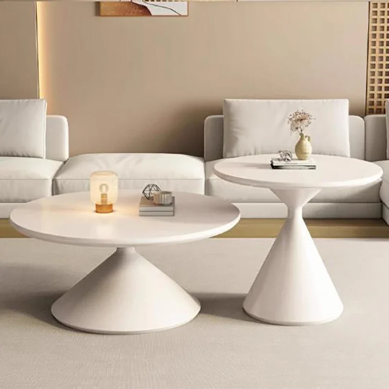 Aesthetic Kawaii Coffee Tables Minimalist Premium Beauty Round Side Table Elegant Fashion Mesas De Centro Para Sala Furniture