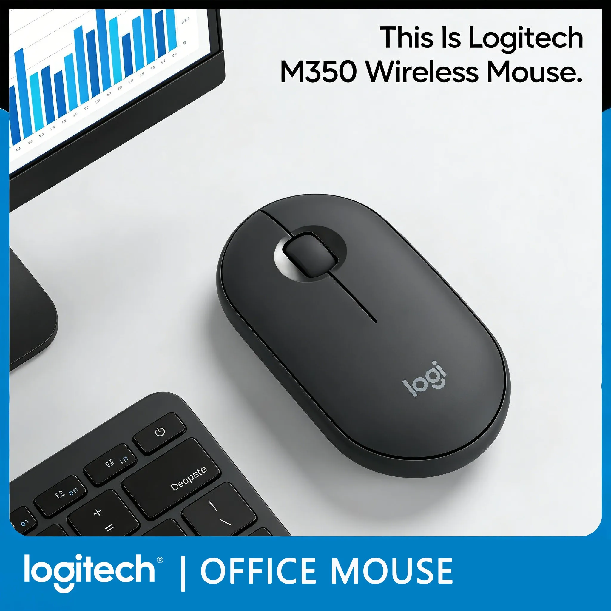 

Logitech POP/Pebble M350 Multi-System Mouse Windows Mac Android iOS Silent Click