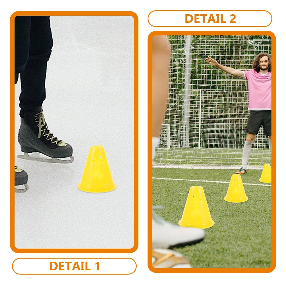 

20 Pcs Soccer Cones 8 Cm Red Training Markers Agility Drills Football Practice Small Traffic Barrel Obstacles SportsMarkers PE