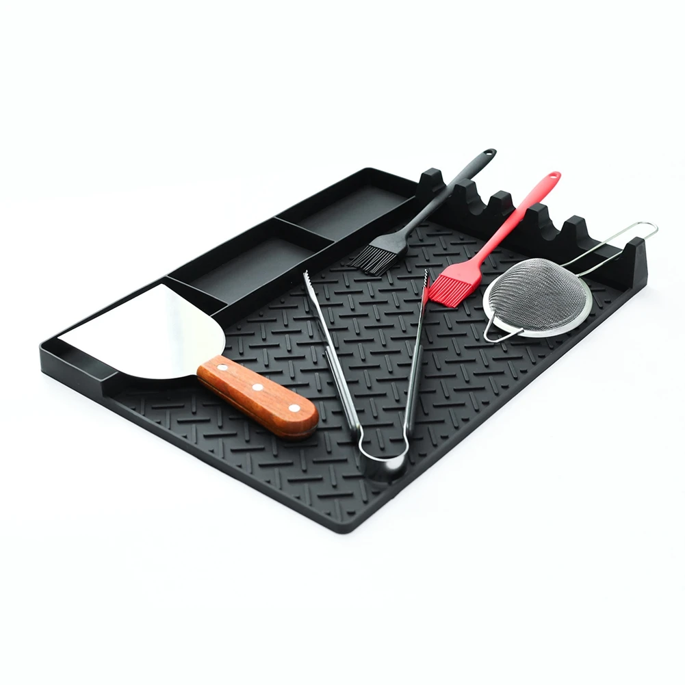 ABJN-Grill Tools Silicone For Kitchen Cooking Mat Heat-Resistant Griddle Grilling BBQ Utensils Mat