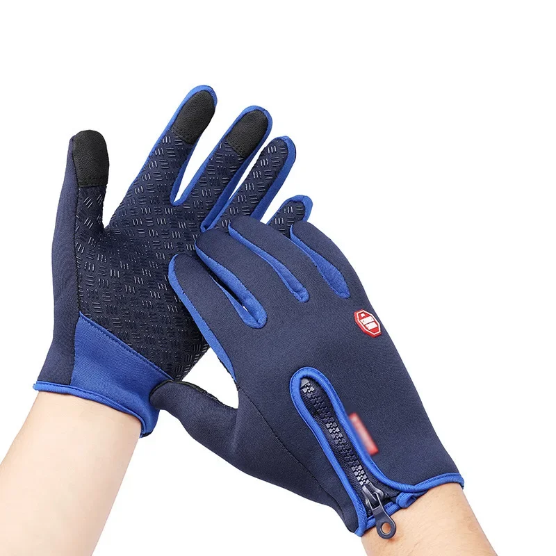 

Unisex Touch Screen Winter Gloves - Waterproof PU Fleece Warm Gloves for Ski Motorcycle Cycling Outdoor Sports