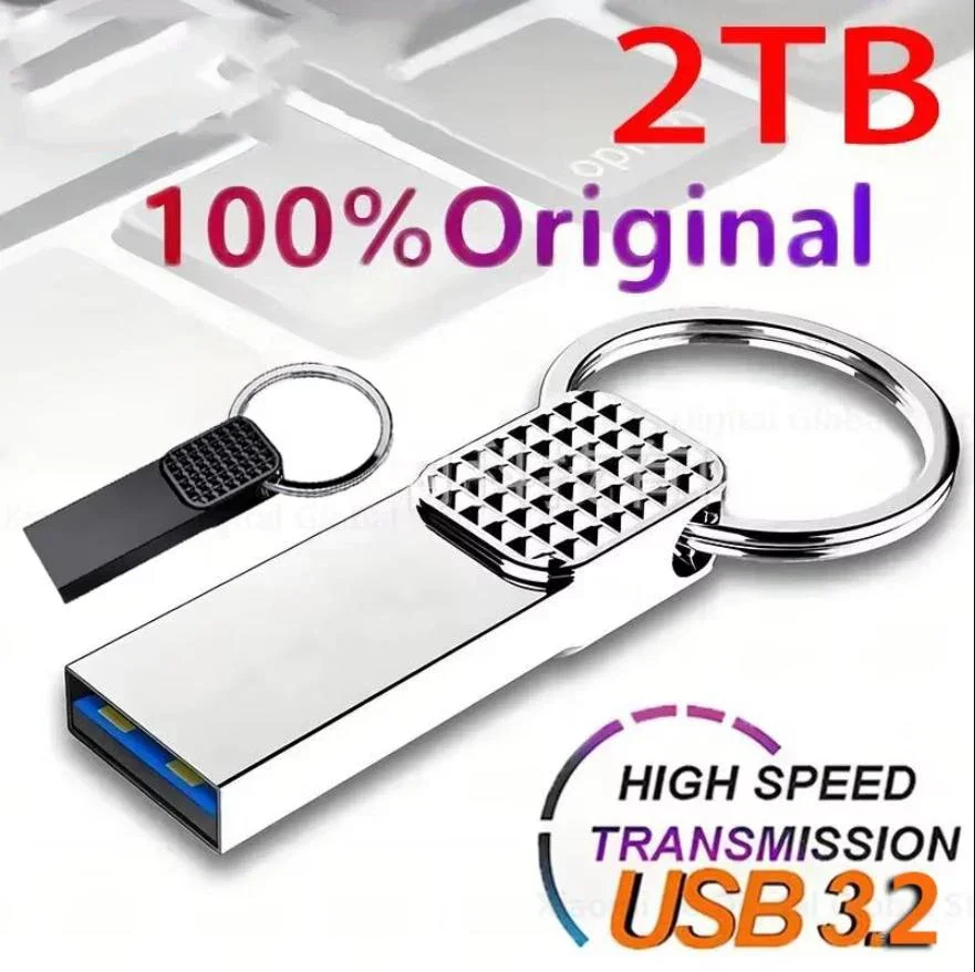 Image of 2TB USB Mini-Flash-Laufwerk 3.2 Hochgeschwindigkeits-Stick 1TB Metall Wasserdicht Typ C USB-Speicher für Computer Speichergeräte Universal