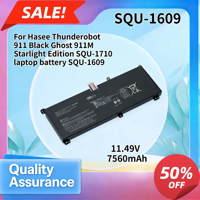 

SQU-1609 SQU-1710 7560mAh High Quality Laptop Battery Compatible with Hasee Thunderobot 911 Black Ghost 911M Starlight Edition
