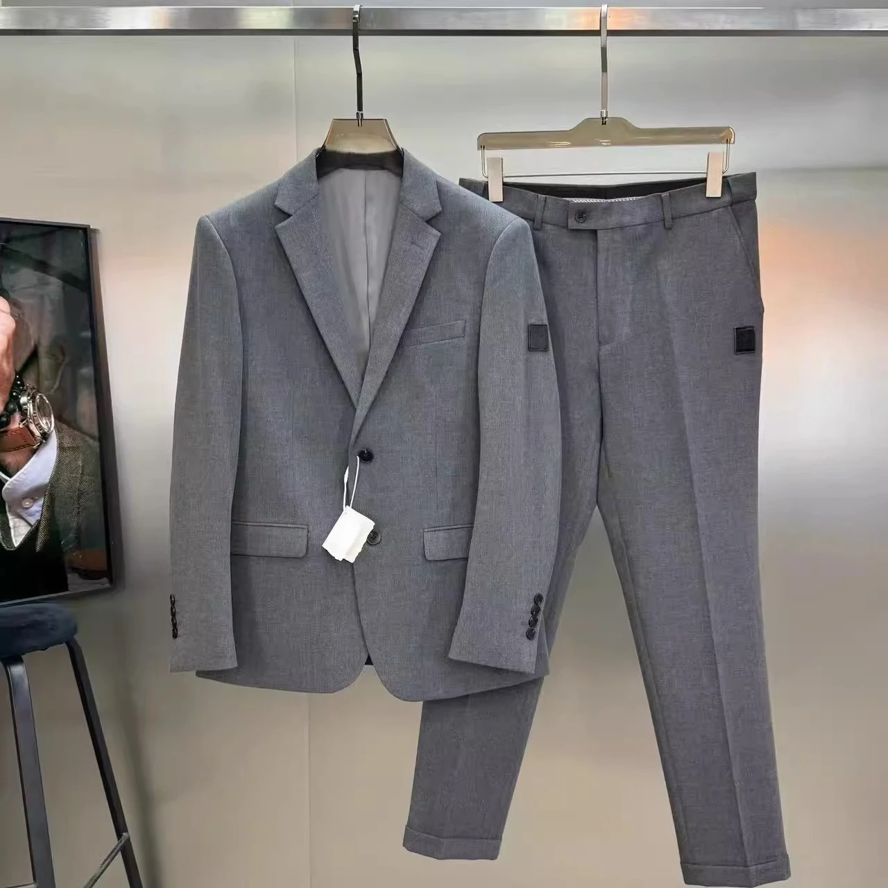 

BC 25aw Italy leather decoration blazer suit