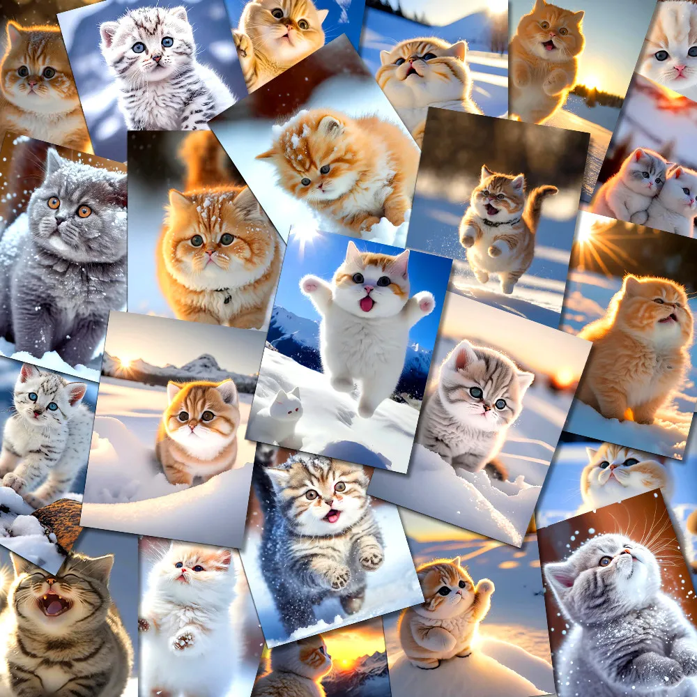 112 Cute Ins Style Adorable Cat Stickers Small Patterns for Mobile Phone Korean Style High-Value Journal Decoration 's S