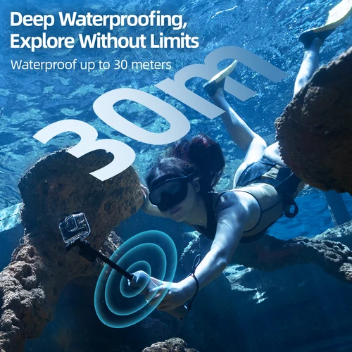 Imagen 2 del producto TELESIN buceo bajo el agua 0,85 M palo de Selfie impermeable palo de Selfie Control remoto inalámbrico para Gopro Hero 8 9 10 11 12