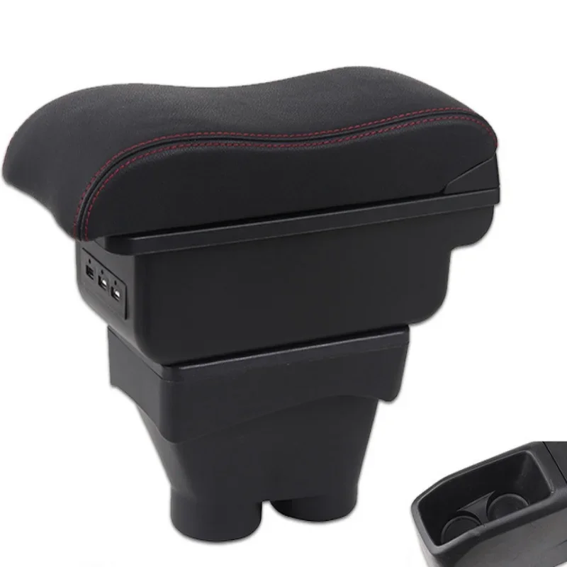 New luxury For Peugeot 208 Armrest Box Car Storage Box Armrest Car Accessories Retrofit Parts Interior Details 2012-2018