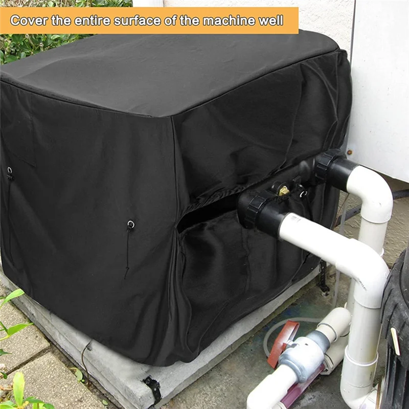Крышка обогревателя бассейна ABHU Крышка теплового насоса Крышка обогревателя бассейна на зиму, дизайн полосы для шланга и крючка и петли