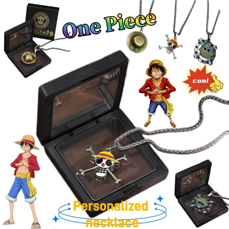 

One Piece necklace pendant cute fashionable cartoon personalized creative simple charm chain gift for friend's birthday