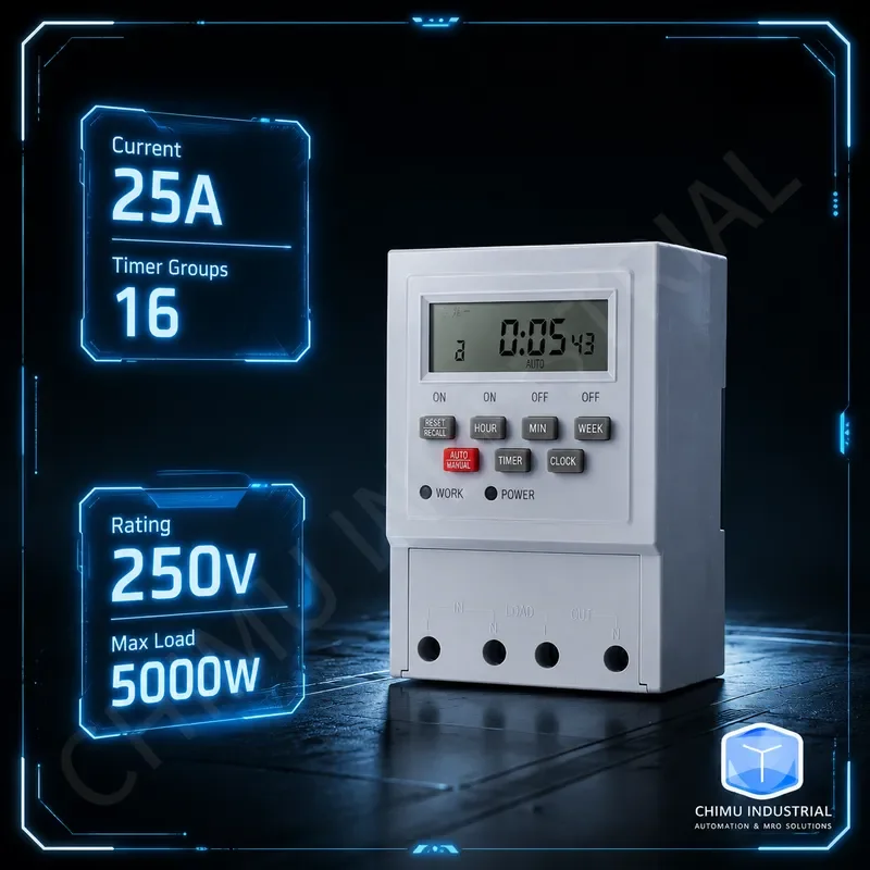 【CHIMU INDUSTRIAL】 for TB-1025 Timer Switch 220V AC DIN Rail Mount Automatic Controller