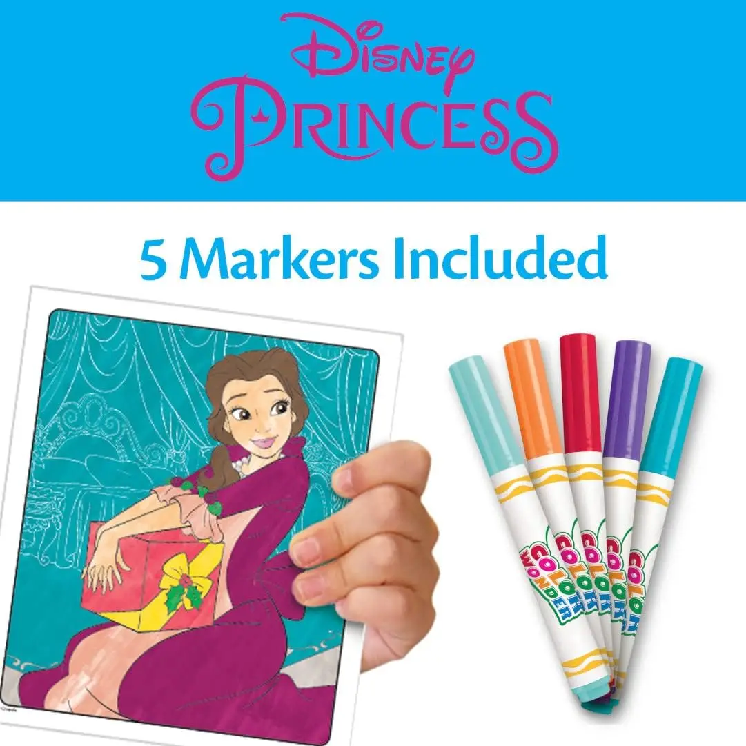 Crayola Wonder Disney Princess Pages Mess Free Coloring, Gift for Kids, Age 3, 4, 5, 6