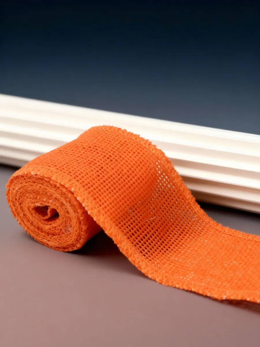 2M Jute Burlap Ribbon Roll Orange 6Cm Width for Christmas Wedding Decorations Crafts Wraps Natural Burlap Ribbon Yellow