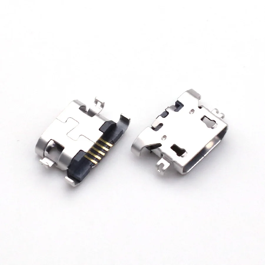 100pcs Micro USB 5pin heavy plate 1.27mm Charging port Connector For lenovo A850 Motorola Moto E3 G5 XT1672 G4 Play XT1600