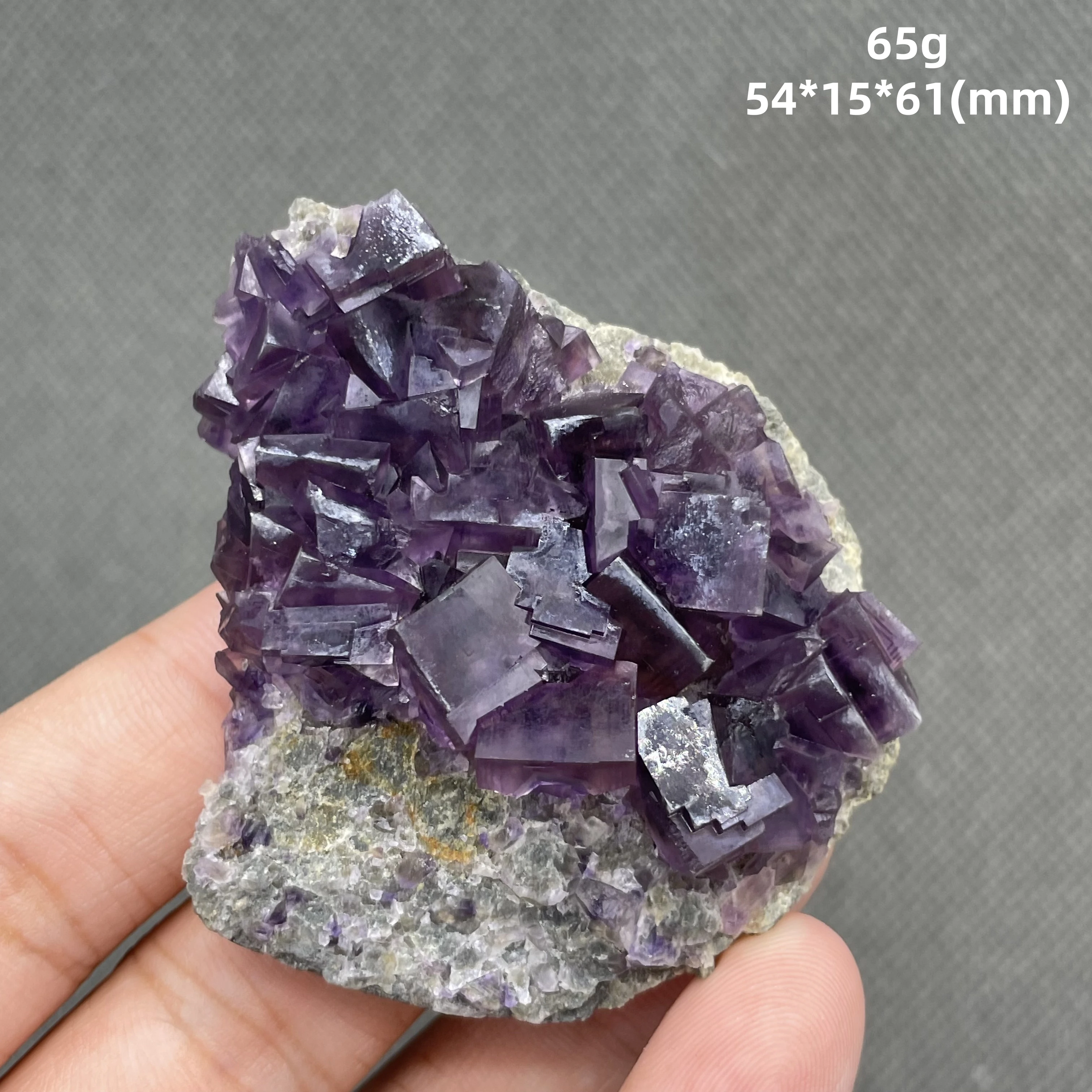 NEW! 100% Natural ZHEJIANG cube purple fluorite mineral specimen Stones and crystals Healing crystal