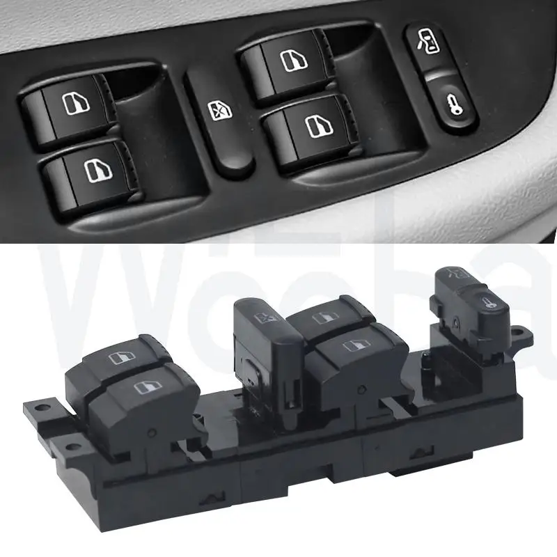 Wooba 3Bd959857 1J4959857B Master Window Control Switch Button For Vw 99-04 Gti Golf 4 Jetta Mk4 Bora Beetle Passat B5 B5.5