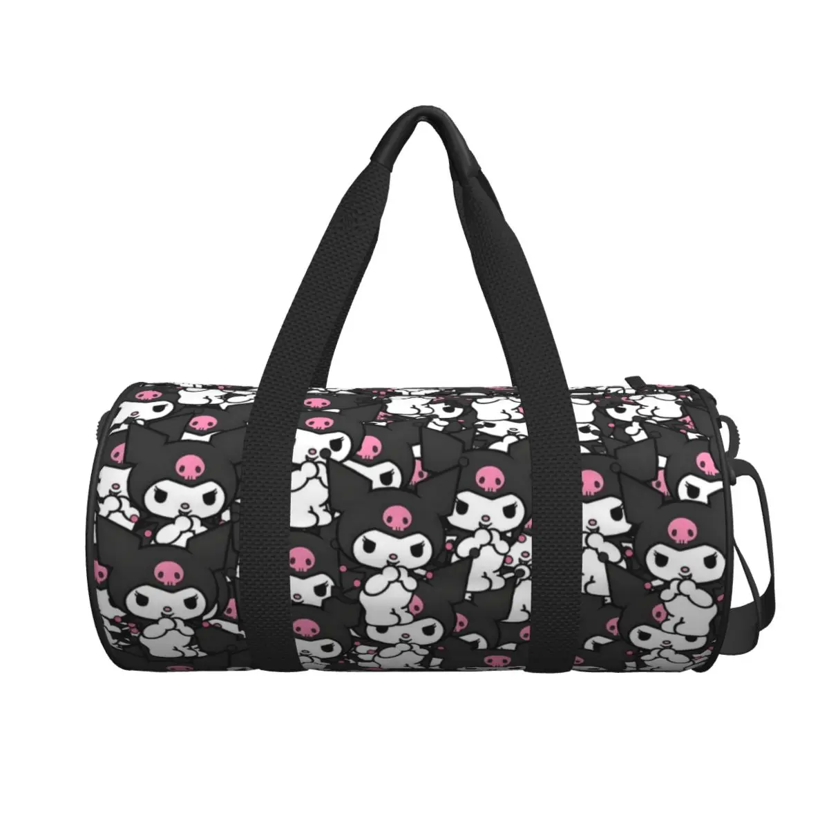 Borsa tote da spiaggia Kuromi personalizzata per borse da viaggio da spiaggia per palestra con grande scomparto da donna