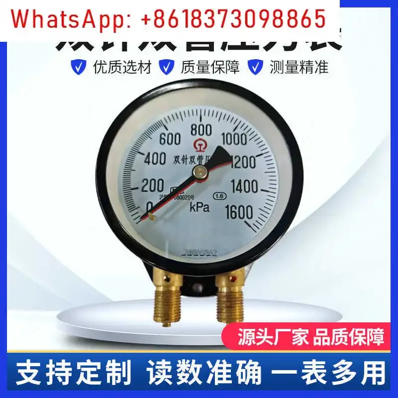 Double needle double tube pressure gauge YZS-102