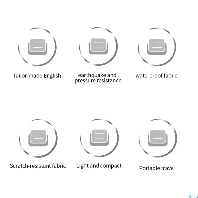 R91A Viagem Friendly Protective Carry Saco para câmera 360 com bolsos acessórios