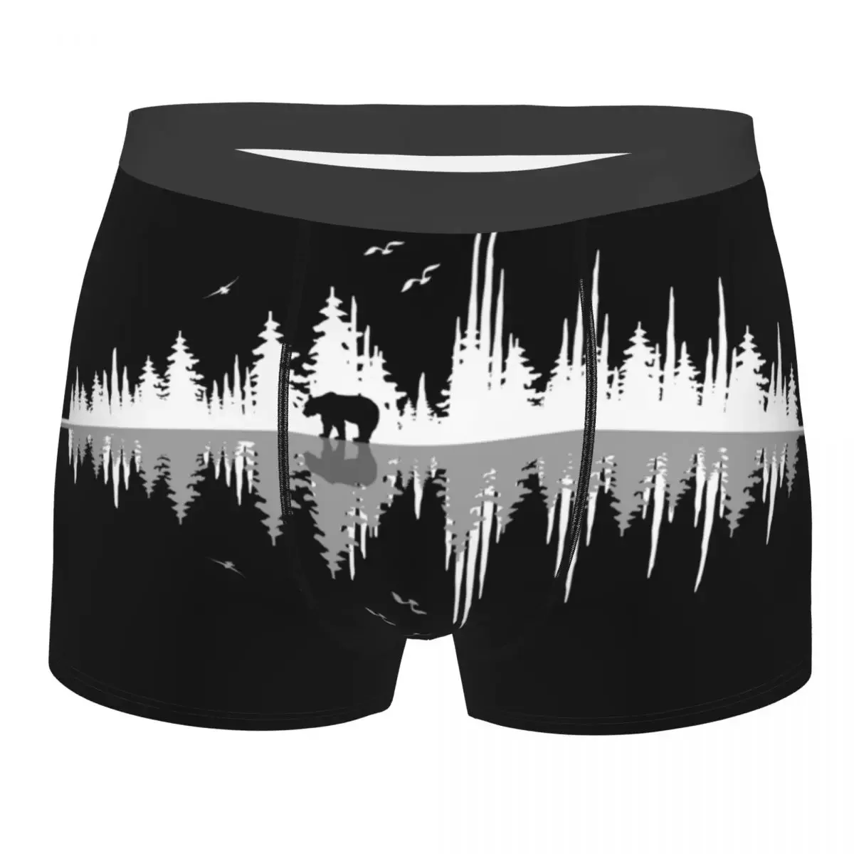 Men's Boxer Shorts Panties The Sound Of Nature - Music  Wave Soft Underwear Homme Humor Plus Size Underpants