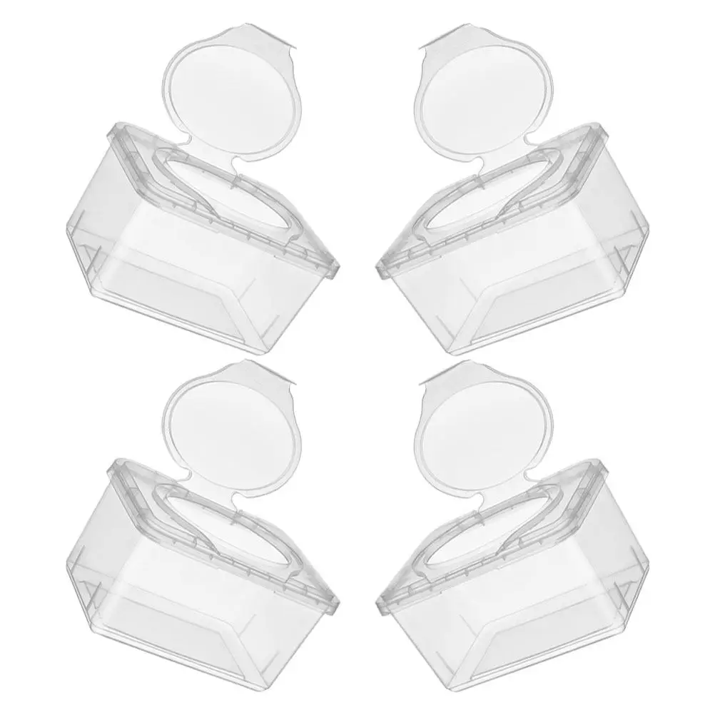 

4Pcs Baby Wipes Dispenser Reusable Tissue Box Dustproof Design for Clean Wipes Home Travel Wipe Holders Travel Wipe Dispenser