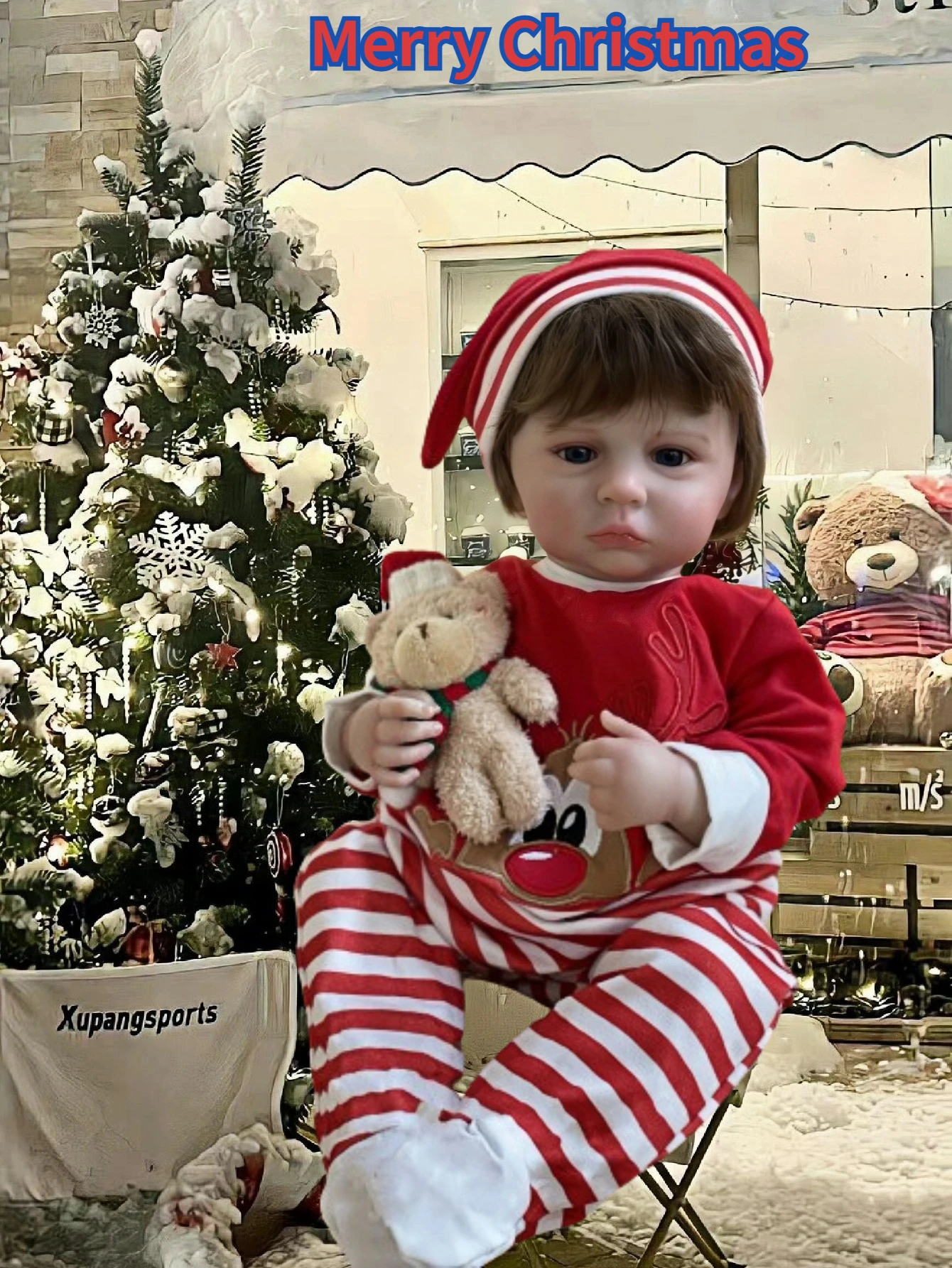 

18-дюймовая полностью мягкая силиконовая кукла-Реборн, Кэмерон, девочка, новорожденный, рождественский подарок для детей, игрушки