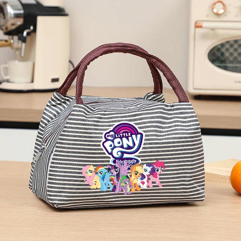 Borsa per il pranzo My Little Ponys Unicorn Kawaii Borse Bento di grande capacità Ragazzo Ragazza Cartoon Anime Borsa da picnic Borse isolanti per alimenti Regali
