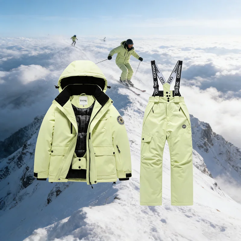 

Kids Windproof Waterproof Ski Jacket Boys Girls Warm Winter Snow Coat Thickened Snowsuit Children Outdoor Snowboarding Jacket