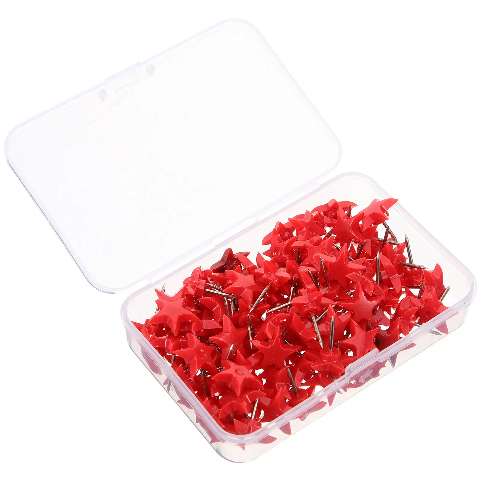 

100Pcs Star Thumbtacks Colorful Push Pins for Bulletin Board Cork Board Map Office School Home Decoration Secure Hold Portable