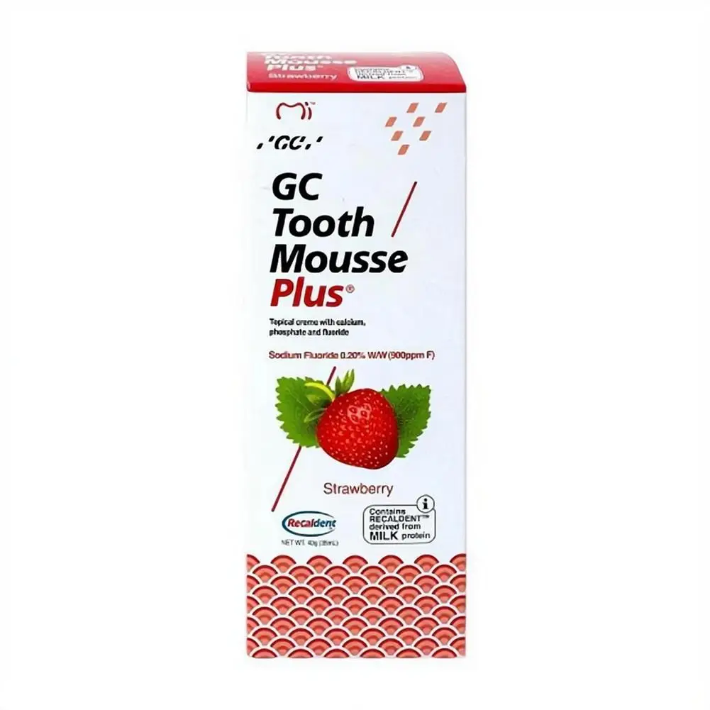 GC Tooth Mousse Plus Minze 40g, Fluorid-Zahnpflegecreme mit Recaldent, Zahnpflege zur Kariesprävention, für Erwachsene & Kinder – Detail 2