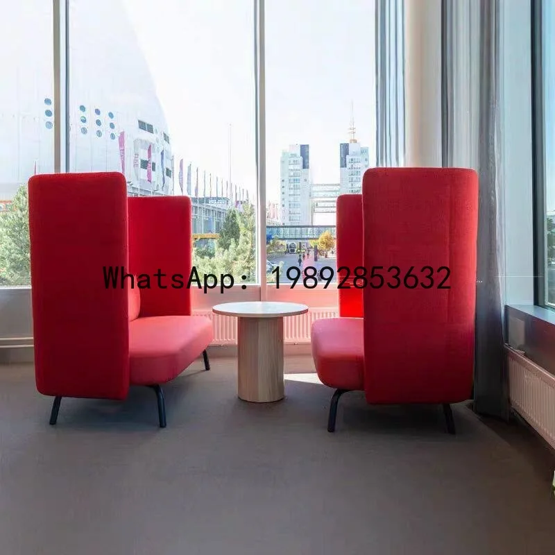Hys office sofa high back round booth library rest area single high back privacy sofa